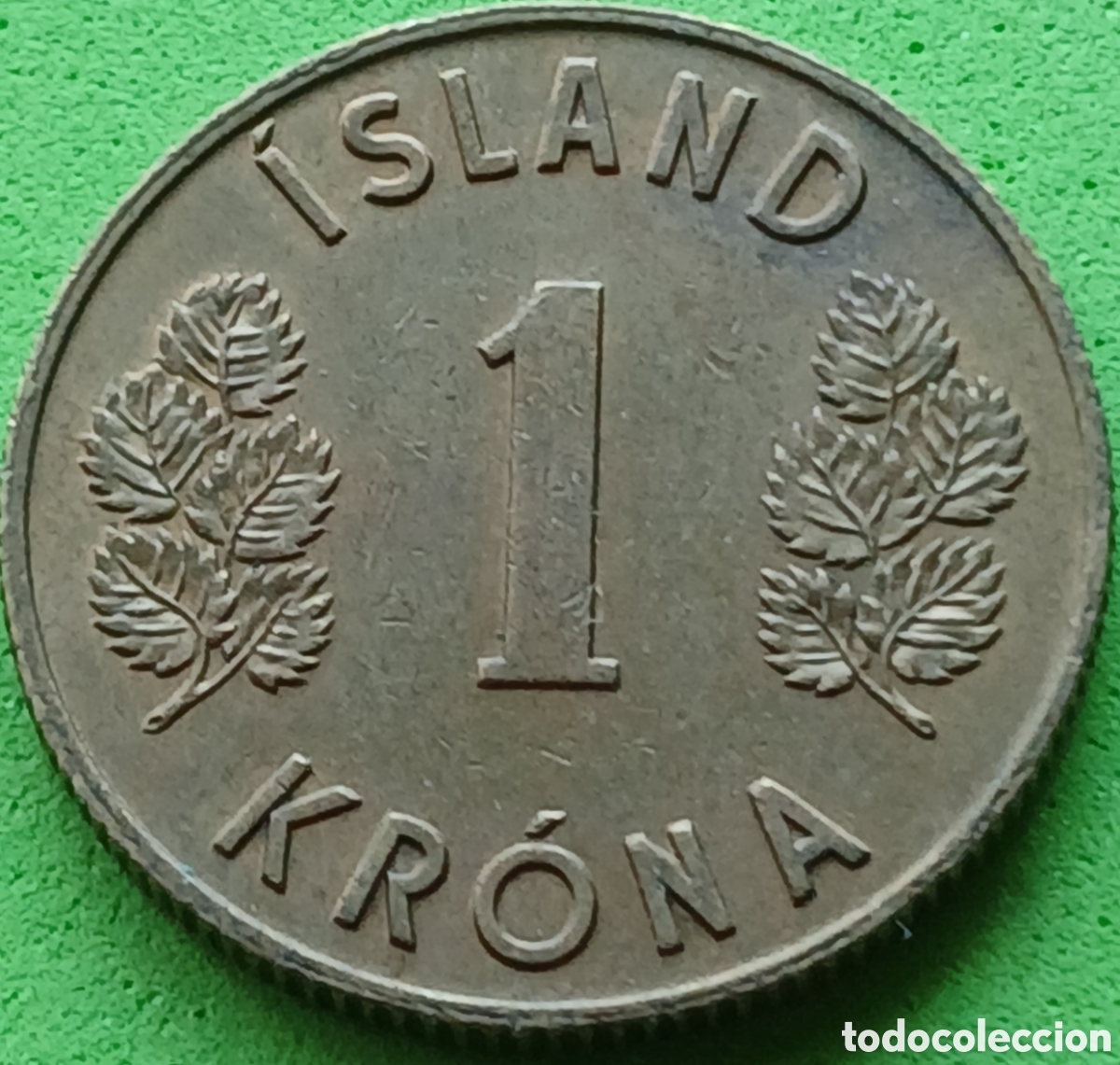 Monedas antiguas de Europa: Islandia 1 corona 1969 km#12a