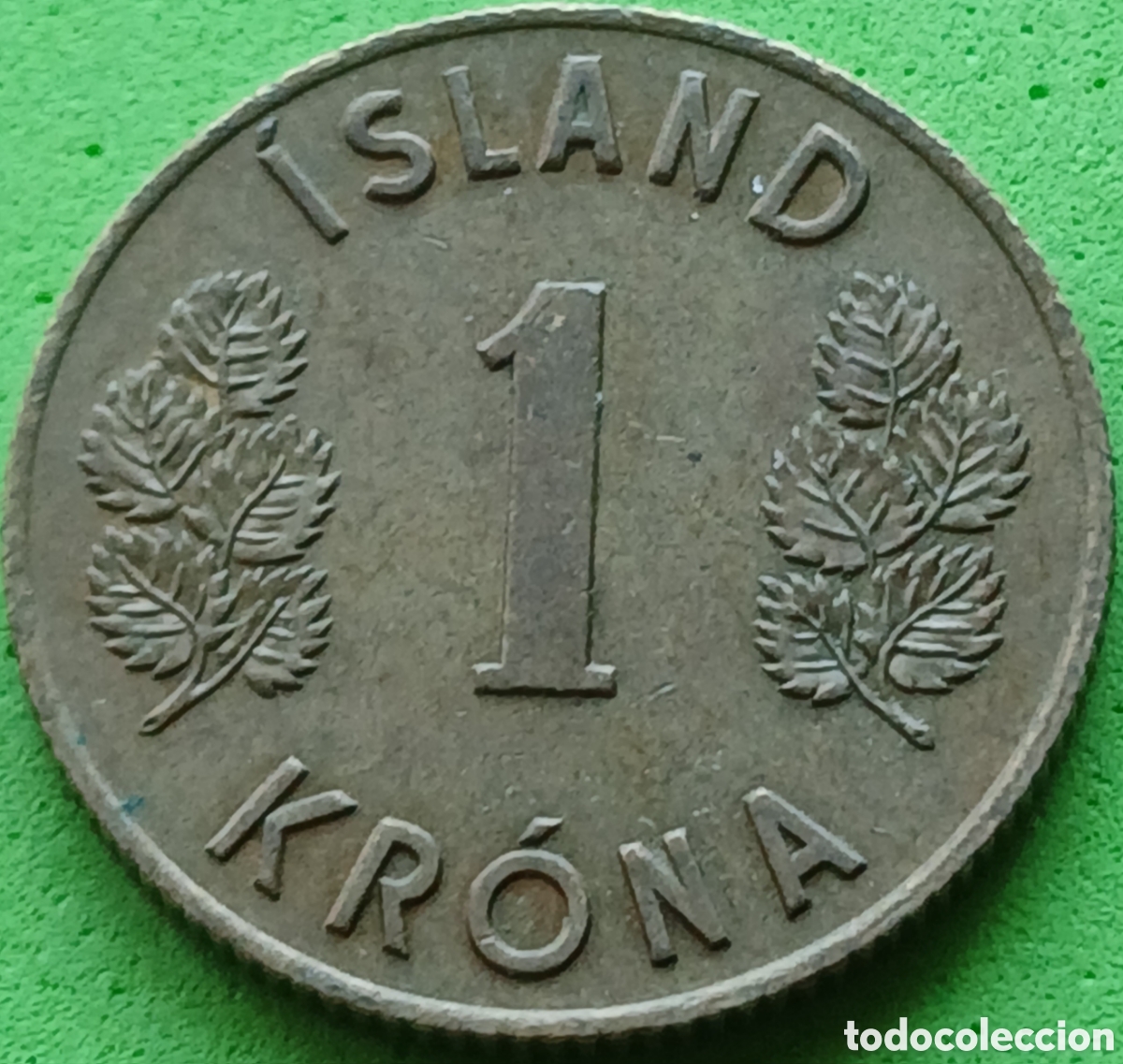 Monedas antiguas de Europa: Islandia 1 corona 1966 km#12a