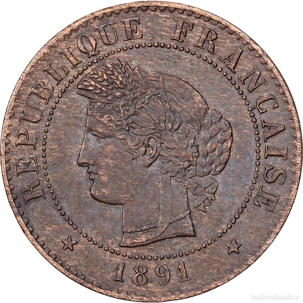 Monedas antiguas de Europa: [#1545244] Francia, 1 Centime, C&eacute;r&egrave;s, 1891, MDP, Bronce, SC, Gadoury:88