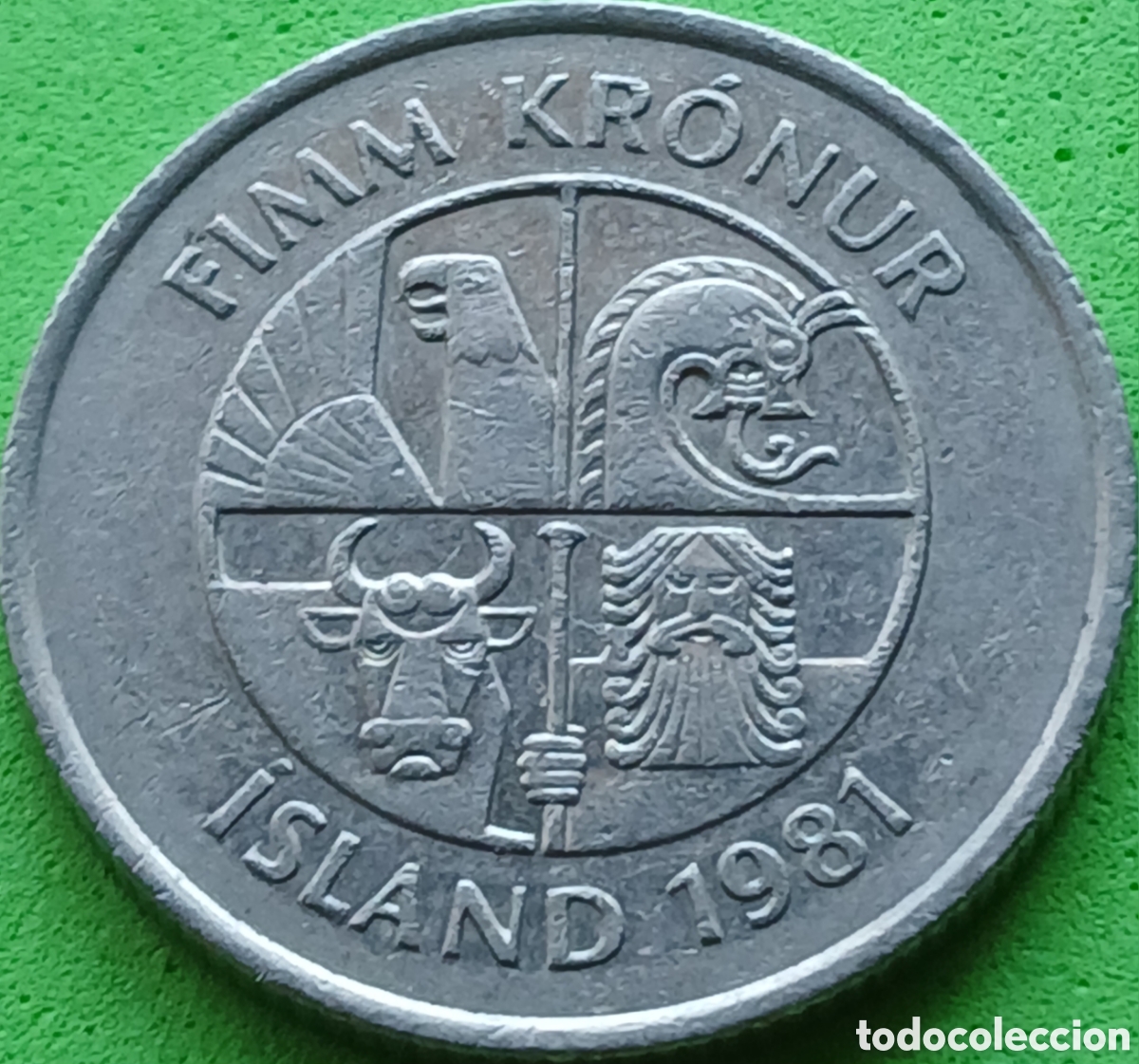 Monedas antiguas de Europa: Islandia 5 coronas 1981 km#28