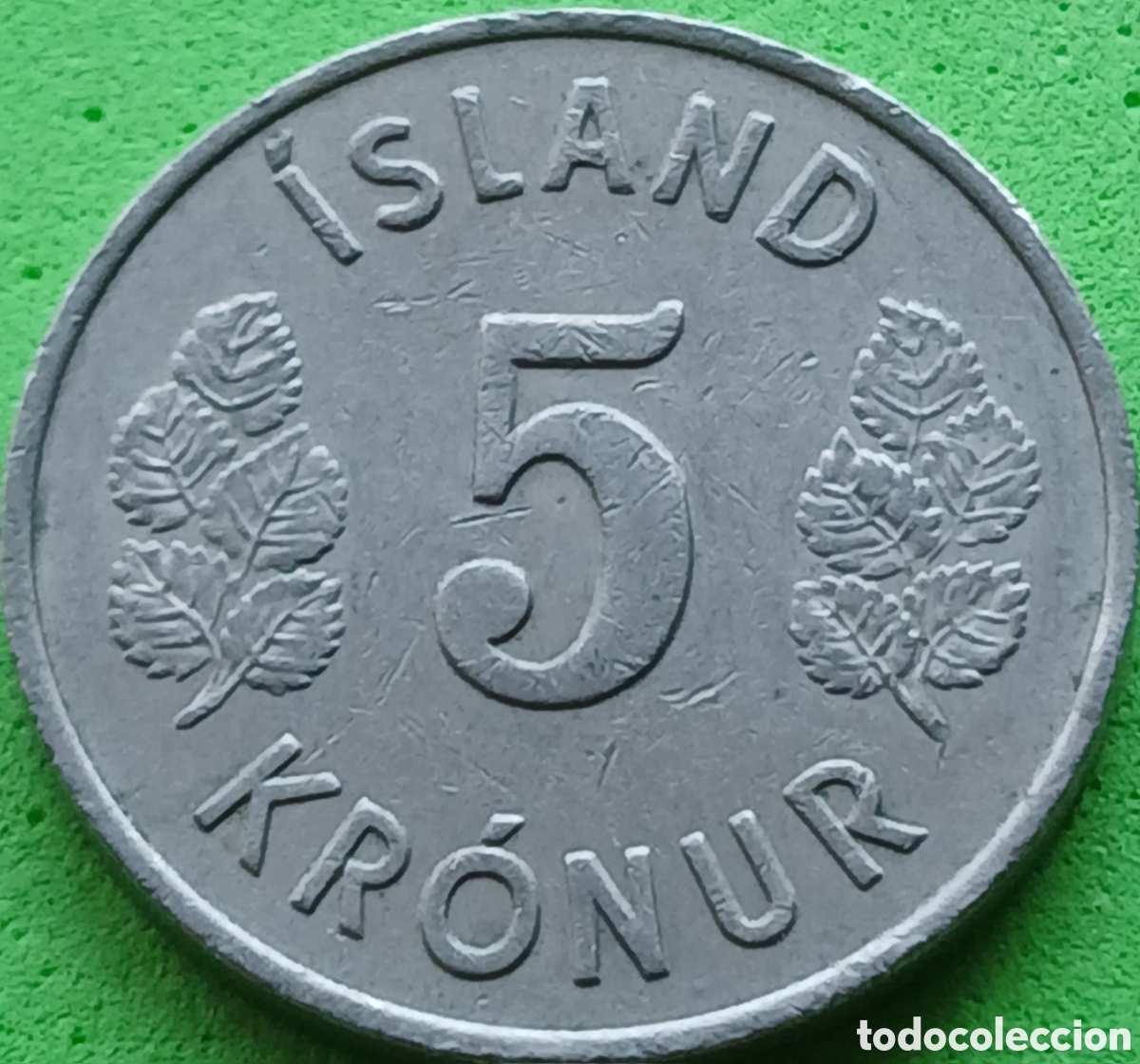 Monedas antiguas de Europa: Islandia 5 coronas 1970 km#18