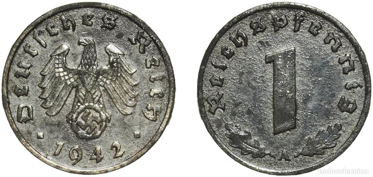 Monedas antiguas de Europa: Germany Third Reich 1942 A 1 Reichspfennig Zinc Berlin Mint (558877269) 1.8g AU KM 97 AKS 59 J 369