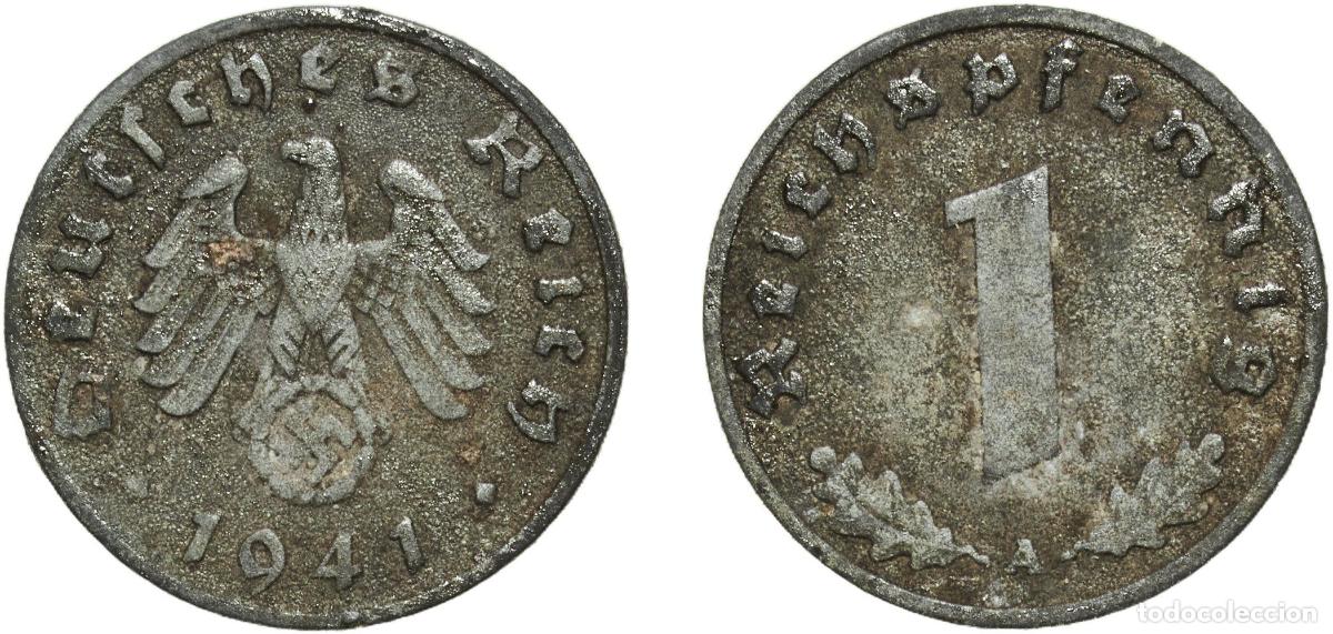 Monedas antiguas de Europa: Germany Third Reich 1941 A 1 Reichspfennig Zinc Berlin Mint (281618125) 1.78g VF KM 97 AKS 59 J 36