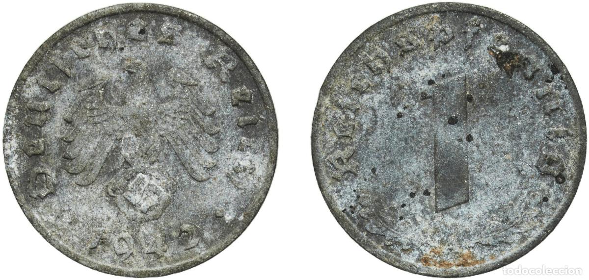 Monedas antiguas de Europa: Germany Third Reich 1942 A 1 Reichspfennig Zinc Berlin Mint (558877269) 1.81g VF KM 97 AKS 59 J 36
