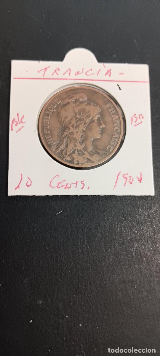 Monedas antiguas de Europa: FRANCIA 10 CENTIMOS 1904 BC KM=843 (BRONCE)