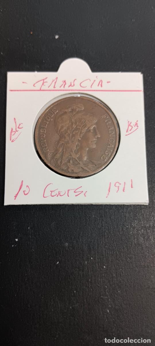 Monedas antiguas de Europa: FRANCIA 10 CENTIMOS 1911 BC KM=843 (BRONCE)