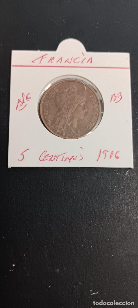 Monedas antiguas de Europa: FRANCIA 5 CENTIMOS 1916 BC KM=842 (BRONCE)