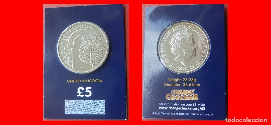 Monedas antiguas de Europa: 5 LIBRAS POUNDS 2020 SIN CIRCULAR CHANGE CHECKER INGLATERRA REINO UNIDO-9031SC