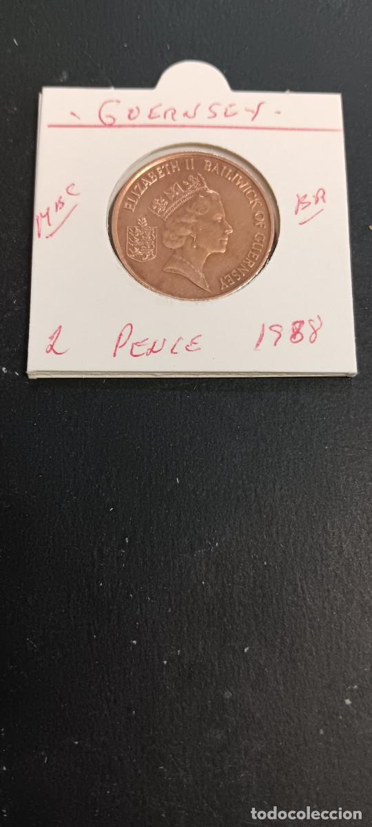 Monedas antiguas de Europa: GUERNSEY 2 PENCE 1988 MBC KM=41 (BRONCE)
