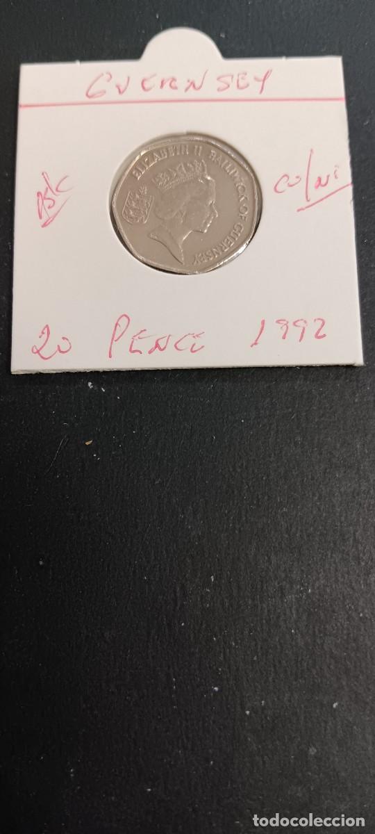 Monedas antiguas de Europa: GUERNSEY 20 PENCE 1992 BC KM=44 (CUPRONIQUEL)