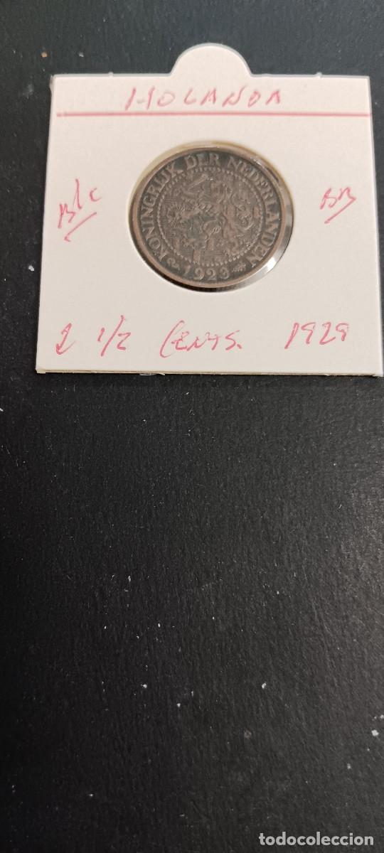 Monedas antiguas de Europa: HOLANDA 2 1/2 CENTIMOS 1929 BC KM=150(BRONCE)