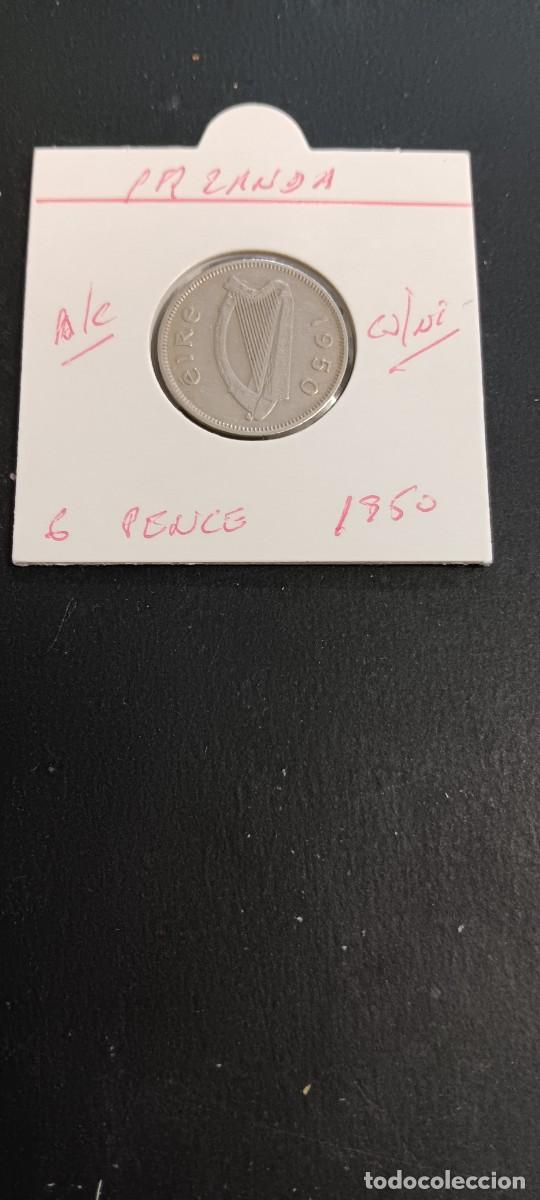 Monedas antiguas de Europa: IRLANDA 6 PENCE 1950 BC KM=13a(CUPRONIQUEL)