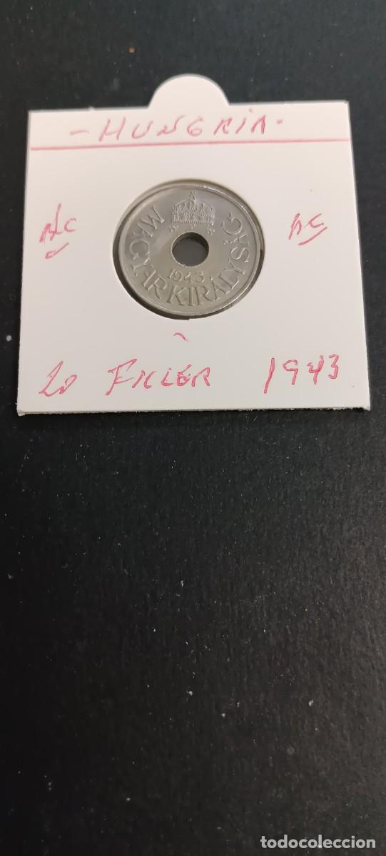 Monedas antiguas de Europa: HUNGRIA 20 FILLER 1943 BC KM=520 (ACERO)