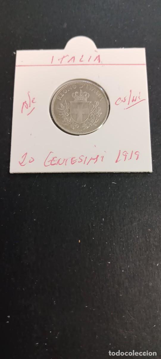 Monedas antiguas de Europa: ITALIA 20 CENTESIMI 1919 BC (CUPRONIQUEL)