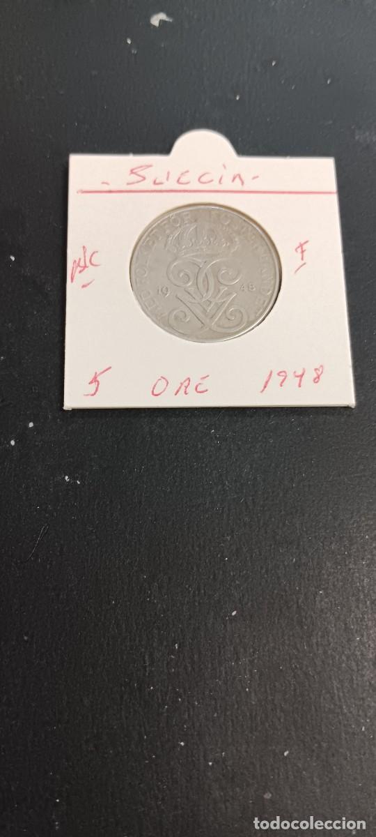 Monedas antiguas de Europa: SUECIA 5 ORE 1948 BC KM=812 (HIERRO) GUSTAV V
