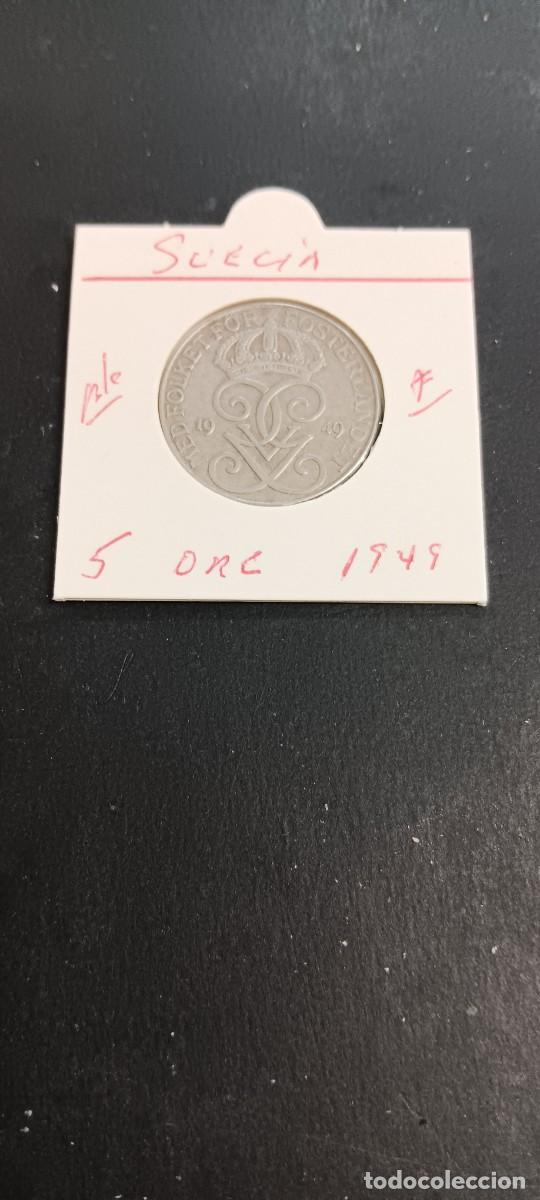 Monedas antiguas de Europa: SUECIA 5 ORE 1949 BC KM=812 (HIERRO) GUSTAV V