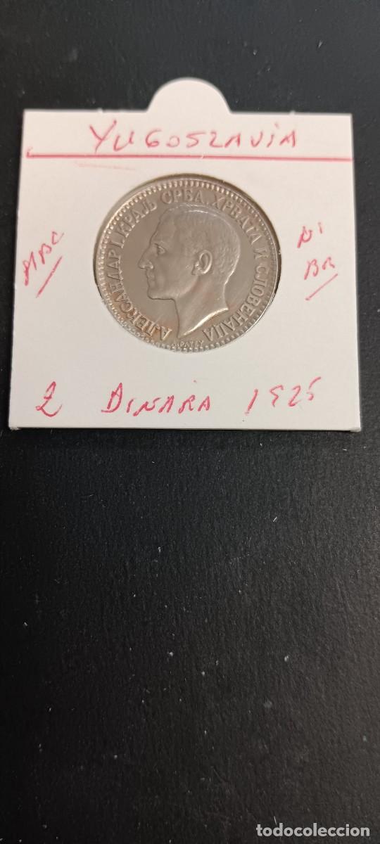 Monedas antiguas de Europa: YUGOSLAVIA 2 DINARA 1925 MBC KM=6 (NIQUEL-BRONCE)REINO DE SERBIA-CROACIA-ESLOVENIA
