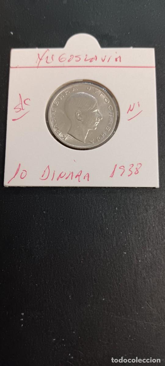 Monedas antiguas de Europa: YUGOSLAVIA 10 DINARA 1938 S/C KM=20 (NIQUEL)REINO DE YUGOSLAVIA