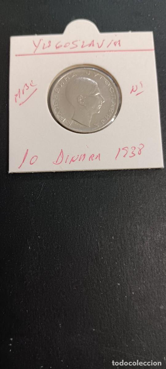 Monedas antiguas de Europa: YUGOSLAVIA 10 DINARA 1938 MBC KM=20 (NIQUEL)REINO DE YUGOSLAVIA