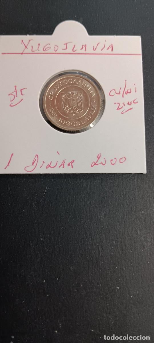 Monedas antiguas de Europa: YUGOSLAVIA 1 DINAR 2000 S/C KM=180 (CUPRONIQUEL-ZINC)