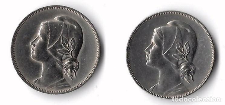 Monedas antiguas de Europa: Dos preciosas monedas portuguesas de 4 c&eacute;ntimos