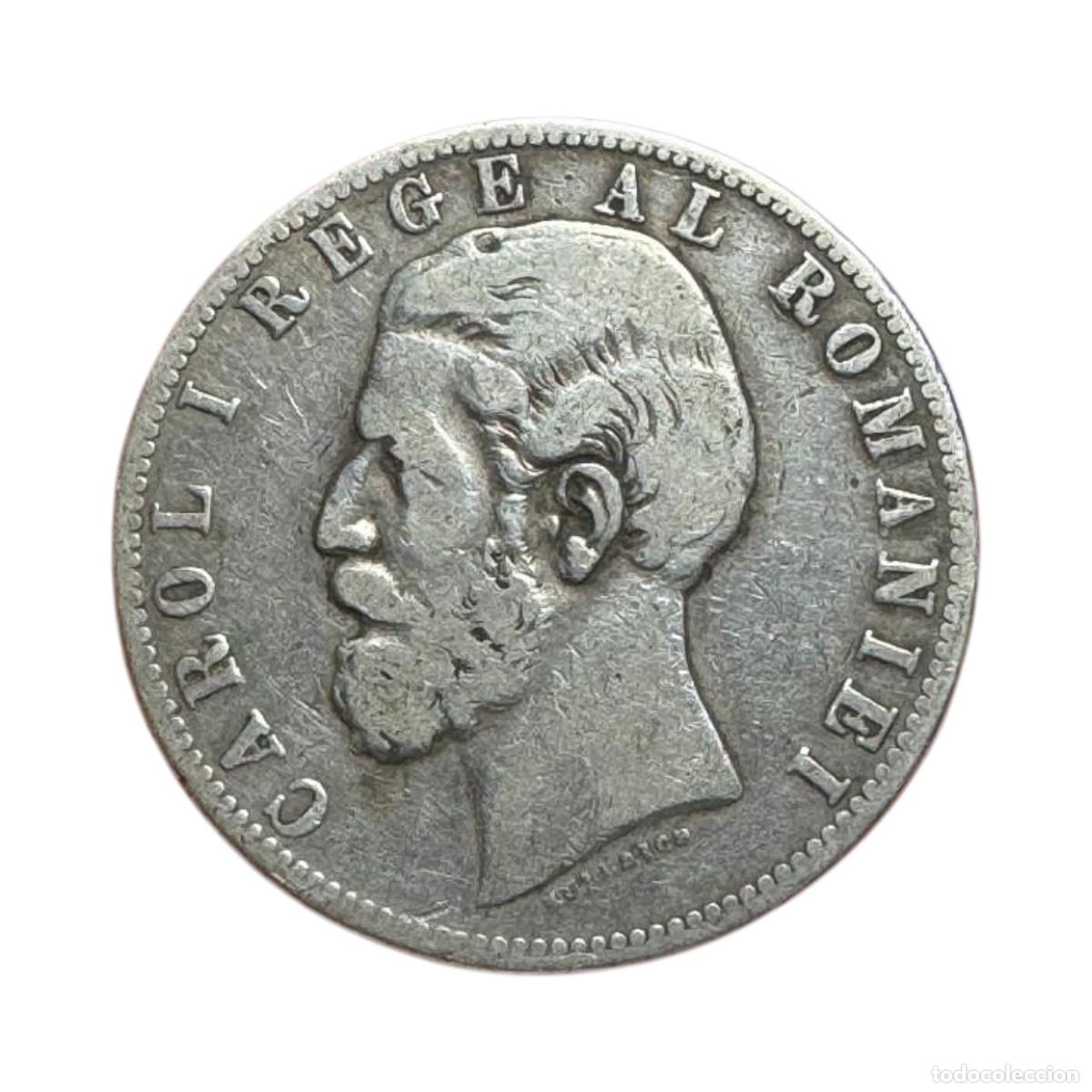 Monete antiche di Europa: NT/ RUMANIA 5 LEUS 1881 PLATA (M1104)