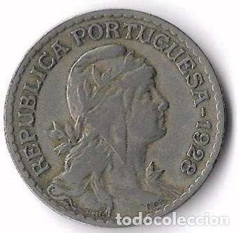 Monedas antiguas de Europa: Pieza de colecci&oacute;n: Moneda portuguesa de 1 Escudo (1928) &ndash; Estado MBC+