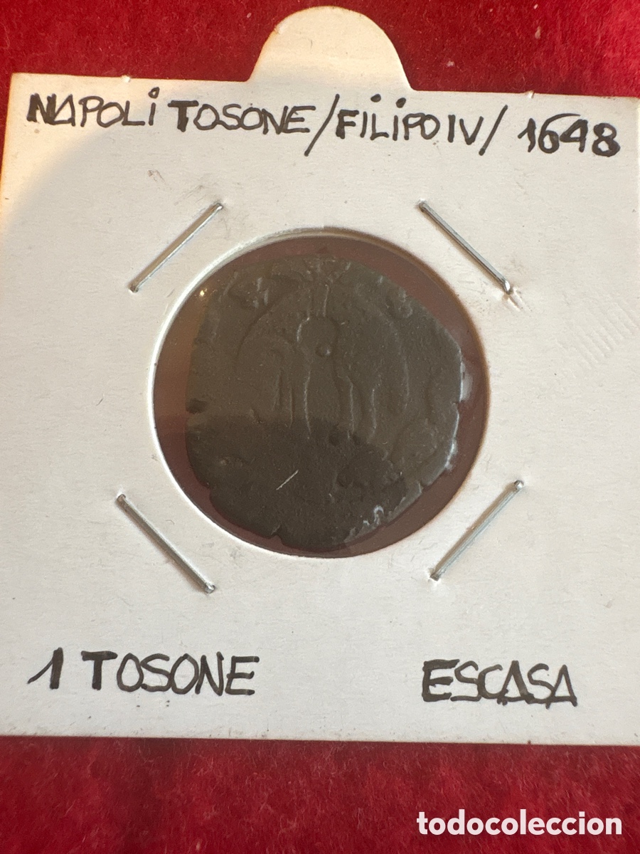 Monedas antiguas de Europa: Moneda teston o testine 1648, Filipo IV (A1)