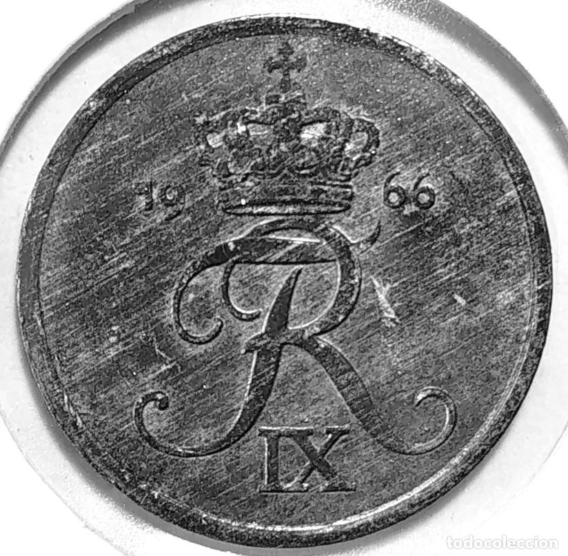 Monnaies anciennes de Europe: DINAMARCA (1947-1972) - 2 ORE 1966 - REY FEDERICO IX - A - 3,20 GR. ZINC - DIAMETR 20,80 mm - KM#840