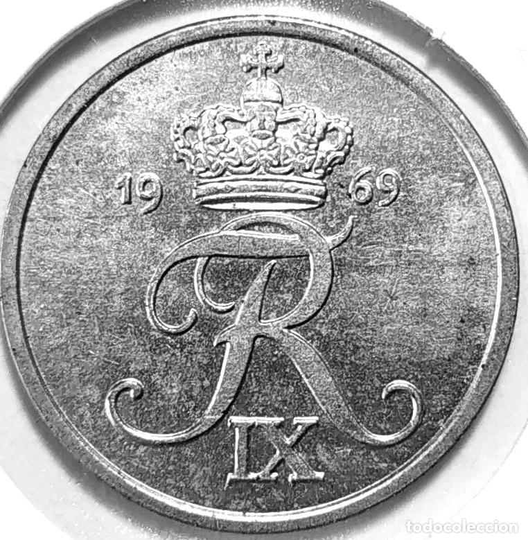 Monnaies anciennes de Europe: DINAMARCA (1947-1972) - 2 ORE 1969 - REY FEDERICO IX - A - 3,20 GR. ZINC - DIAMETR 20,80 mm - KM#840