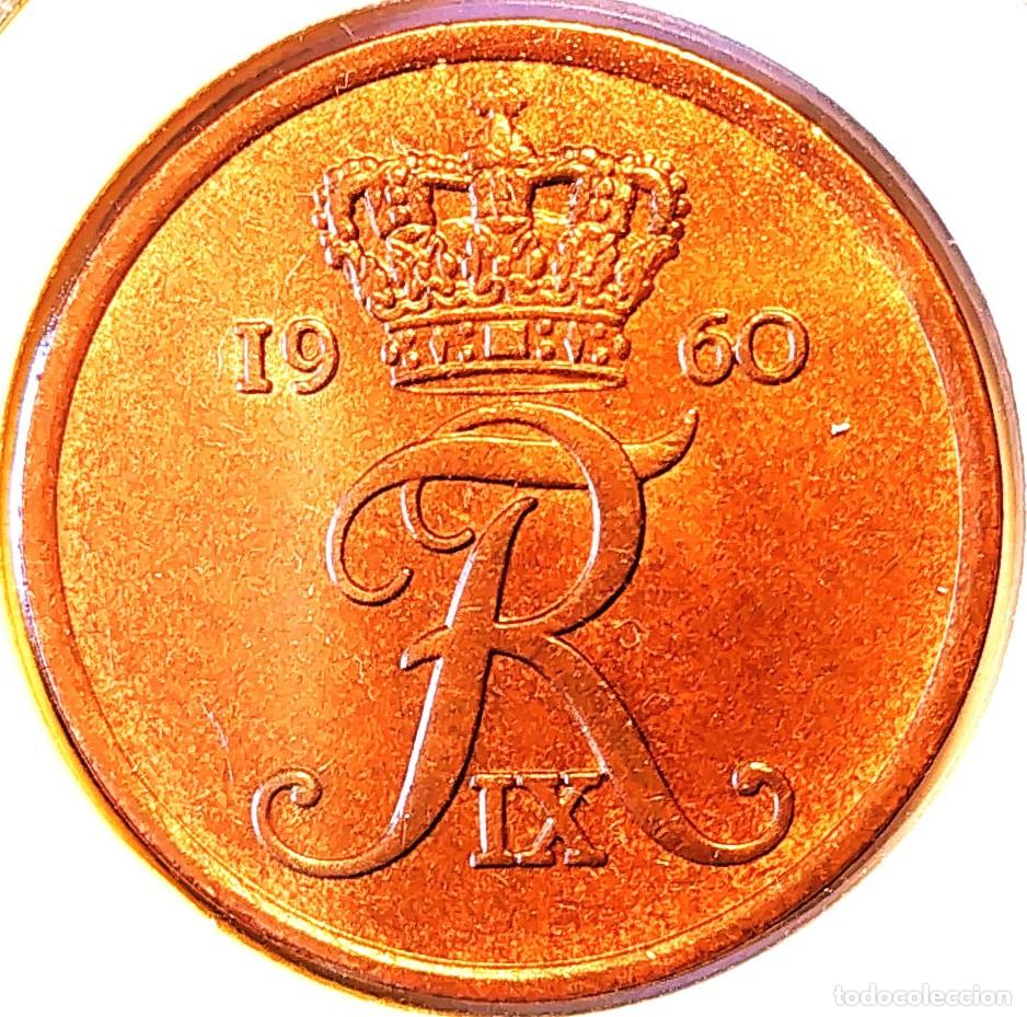 Alte M&uuml;nzen aus Europa: DINAMARCA (1947-1972) - 5 ORE 1960 - REY FEDERICO IX - A - 6 GR. BRONCE - DIAMETRO 24 mm - KM#848