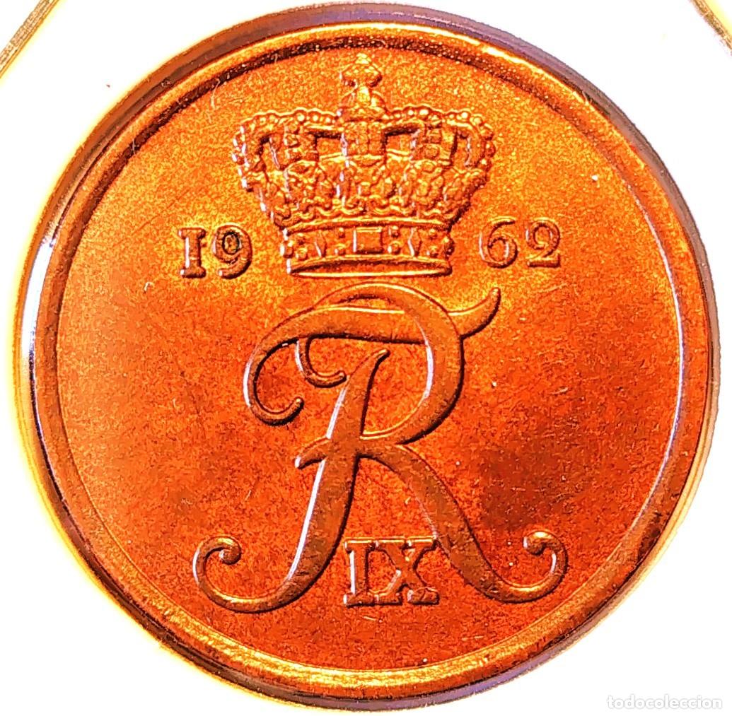 Monedas antiguas de Europa: DINAMARCA (1947-1972) - 5 ORE 1962 - REY FEDERICO IX - A - 6 GR. BRONCE - DIAMETRO 24 mm - KM#848