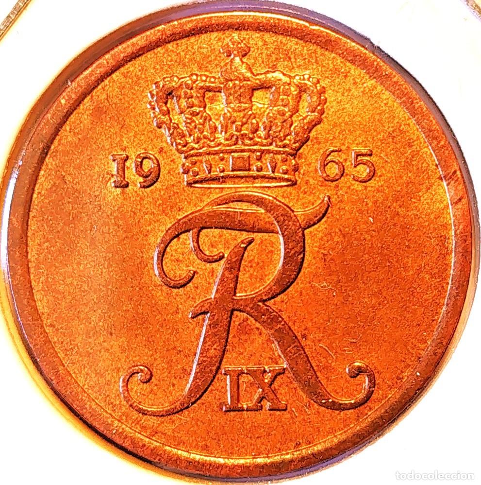 Monedas antiguas de Europa: DINAMARCA (1947-1972) - 5 ORE 1965 - REY FEDERICO IX - A - 6 GR. BRONCE - DIAMETRO 24 mm - KM#848