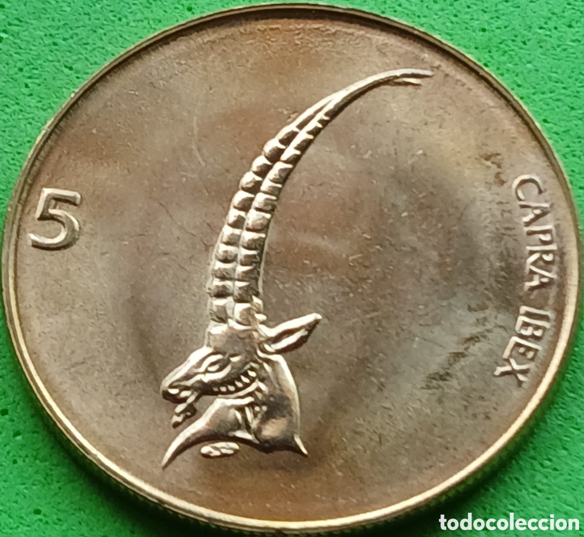 Monedas antiguas de Europa: Eslovenia 5 tolarjev 2000 km#6