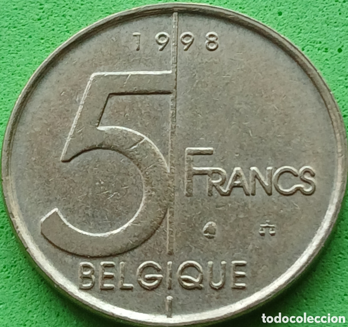 Monedas antiguas de Europa: B&eacute;lgica 5 francos 1998 km#189 Belgique