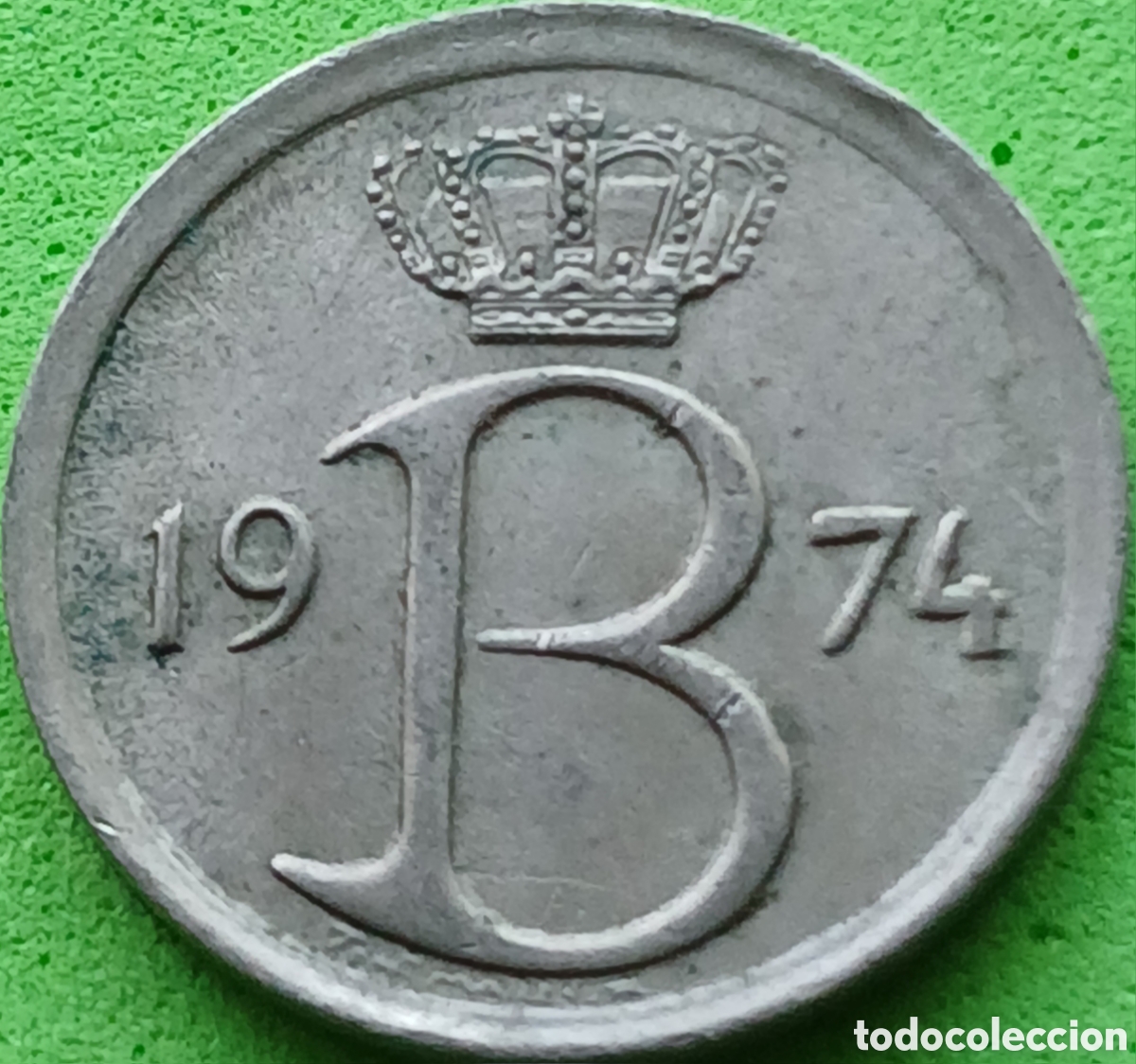 Monedas antiguas de Europa: B&eacute;lgica 25 c&eacute;ntimos 1974 km#154 Belgie