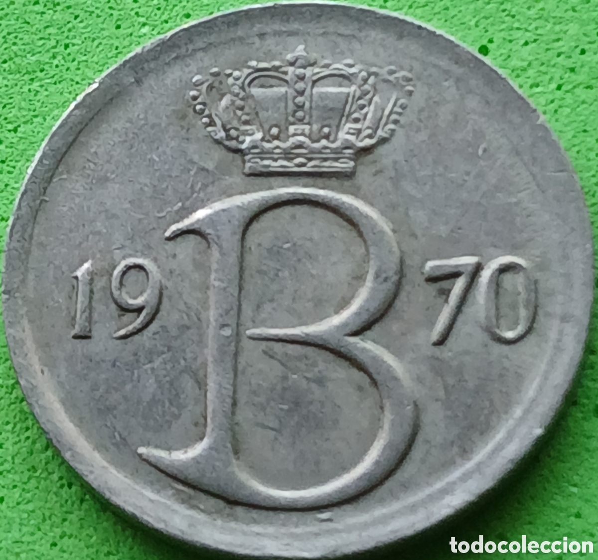 Monedas antiguas de Europa: B&eacute;lgica 25 c&eacute;ntimos 1970 km#153 Belgique