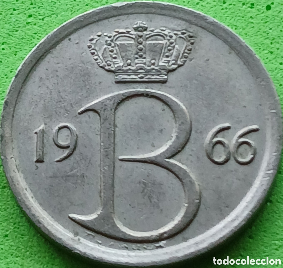 Monedas antiguas de Europa: B&eacute;lgica 25 c&eacute;ntimos 1966 km#153 Belgique