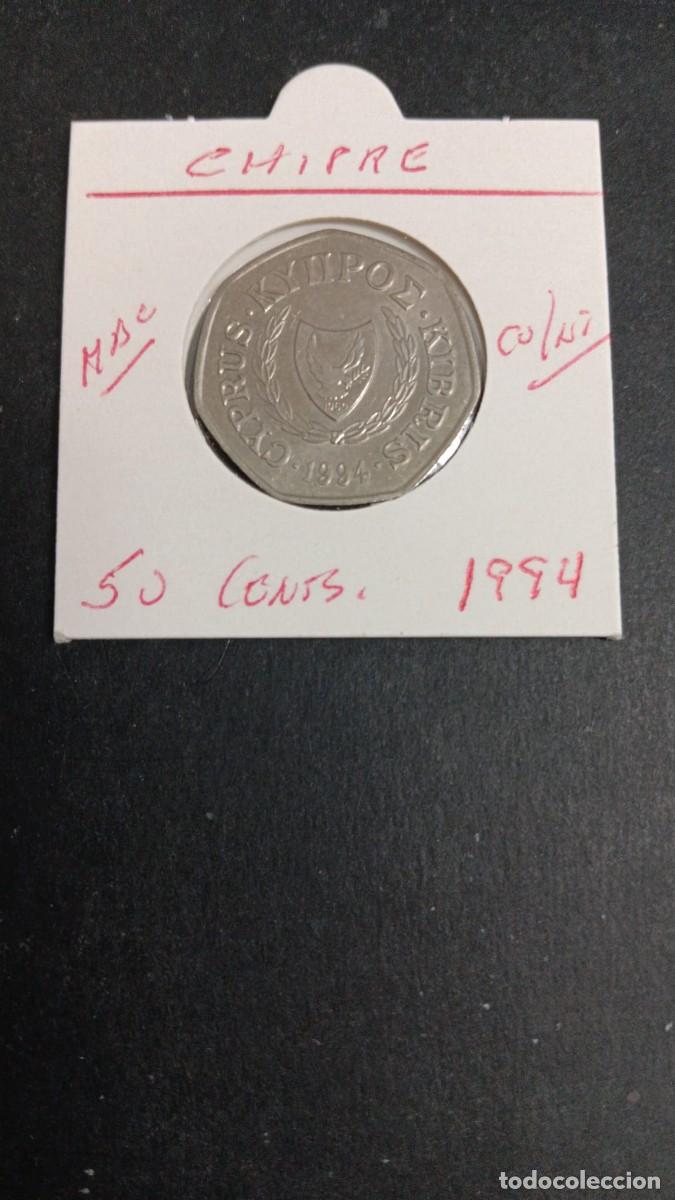 Monedas antiguas de Europa: CHIPRE 50 CENTIMOS 1994 MBC KM=66 (CUPRONIQUEL)
