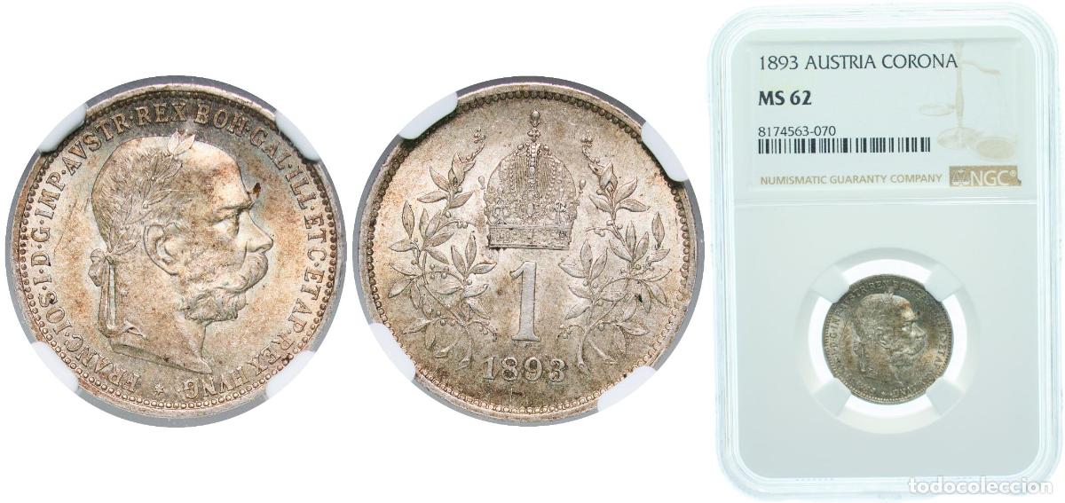 Alte M&uuml;nzen aus Europa: Austria Archduchy of Austria Empire 1893 1 Corona - Francis Joseph I Silver (.835) (50124500) 5g NG