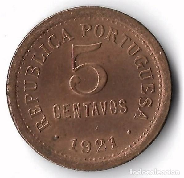 Monedas antiguas de Europa: Moneda de 5 Centavos de 1921 (Rep&uacute;blica Portuguesa) &ndash; Estado EBC (SOBERBA)
