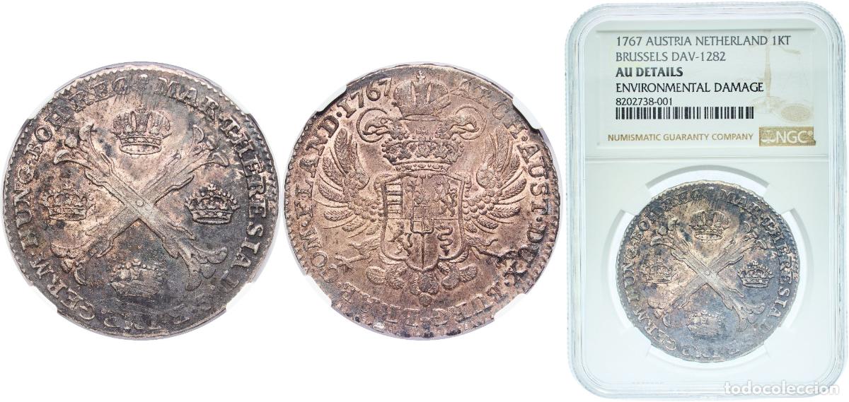 Monedas antiguas de Europa: Belgium Austrian Netherlands 1767 1 Couronne / Kronenthaler - Maria Theresia Silver (.873) Antwerp