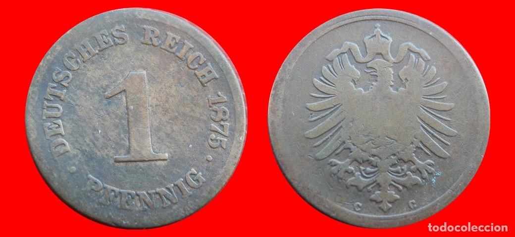 Monedas antiguas de Europa: 1 PFENNIG 1875C IMPERIO ALEMANIA-150536