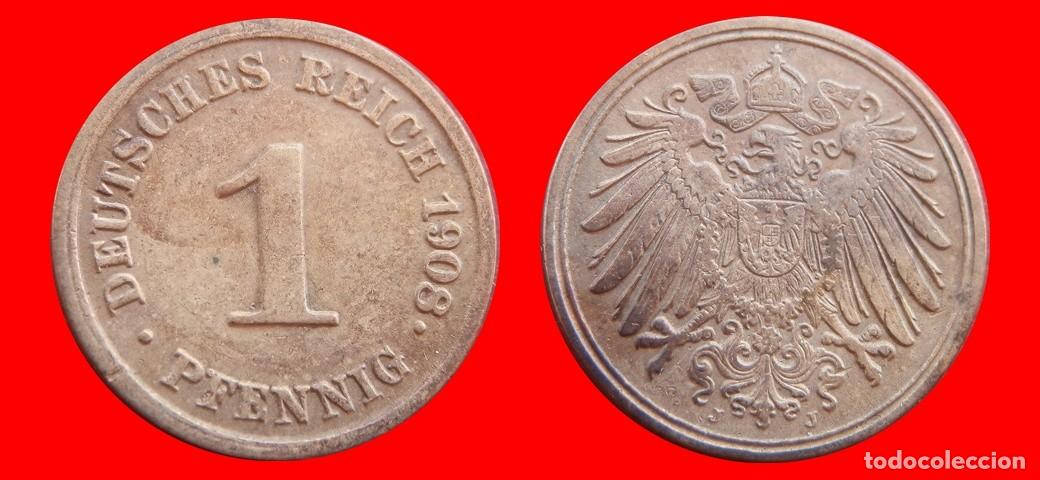Monedas antiguas de Europa: 1 PFENNIG 1908J IMPERIO ALEMANIA-150539