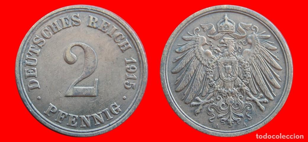 Monedas antiguas de Europa: 2 PFENNIG 1915A IMPERIO ALEMANIA-150543