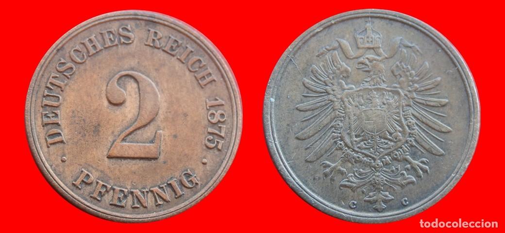 Monedas antiguas de Europa: 2 PFENNIG 1875C IMPERIO ALEMANIA-150545