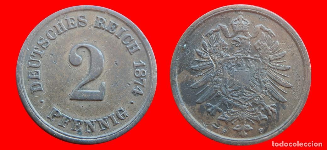Monedas antiguas de Europa: 2 PFENNIG 1874F IMPERIO ALEMANIA-150548