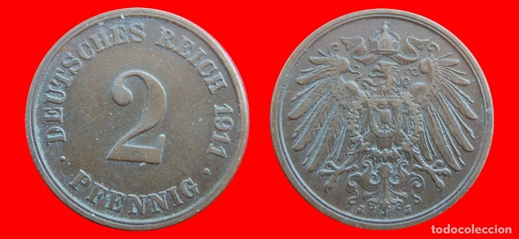 Monedas antiguas de Europa: 2 PFENNIG 1911J IMPERIO ALEMANIA-150550