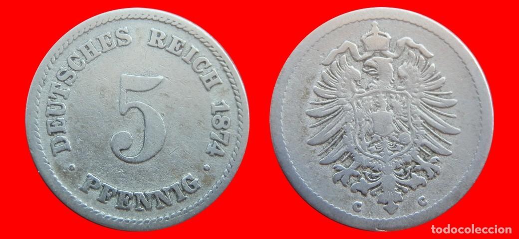 Monedas antiguas de Europa: 5 PFENNIG 1874C IMPERIO ALEMANIA-150552