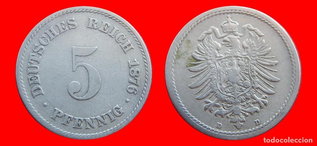 Monedas antiguas de Europa: 5 PFENNIG 1876D IMPERIO ALEMANIA-150553